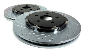 Chevrolet Corvette Z51 Brake Rotors (2) - Rear - Baer Brakes - EradiSpeed+ 2-Piece Slot & Drilled, SDZ - Black anodized - `20-`25 Chevrolet Corvette Z51 Brake Rotors (2) - Rear - Baer Brakes - EradiSpeed+ 2-Piece Slot & Drilled, SDZ - Black anodized - `20-`25